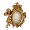 Antique Photo Frame With 3D Angel Figurine Design Resin Carvings Picture Frame Perfect For Home Tabletop Decoration