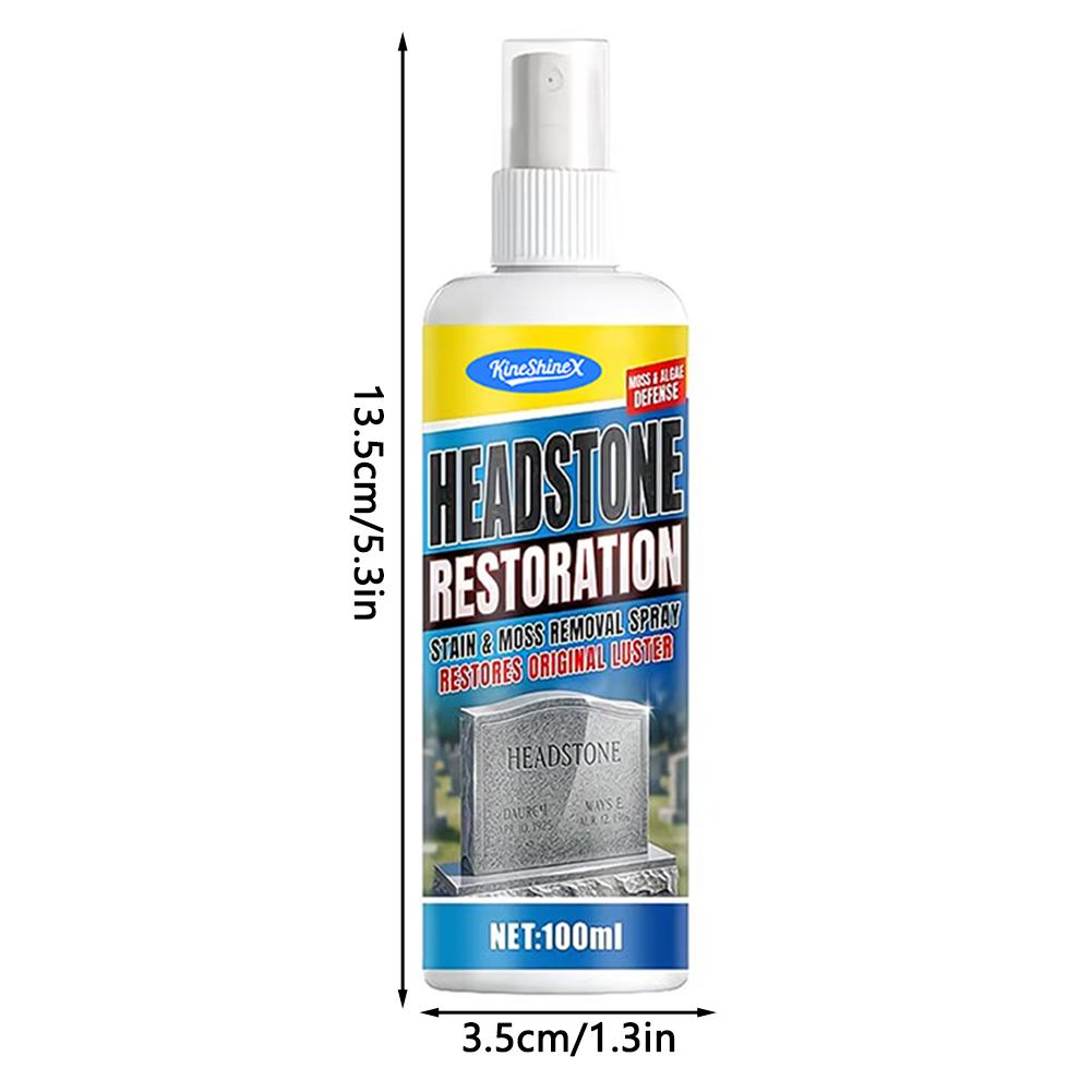 1 szt. Środek do czyszczenia nagrobków, 100 ml Spray do renowacji i czyszczenia nagrobków do usuwania brudu i mchu, Środek do pielęgnacji kamienia