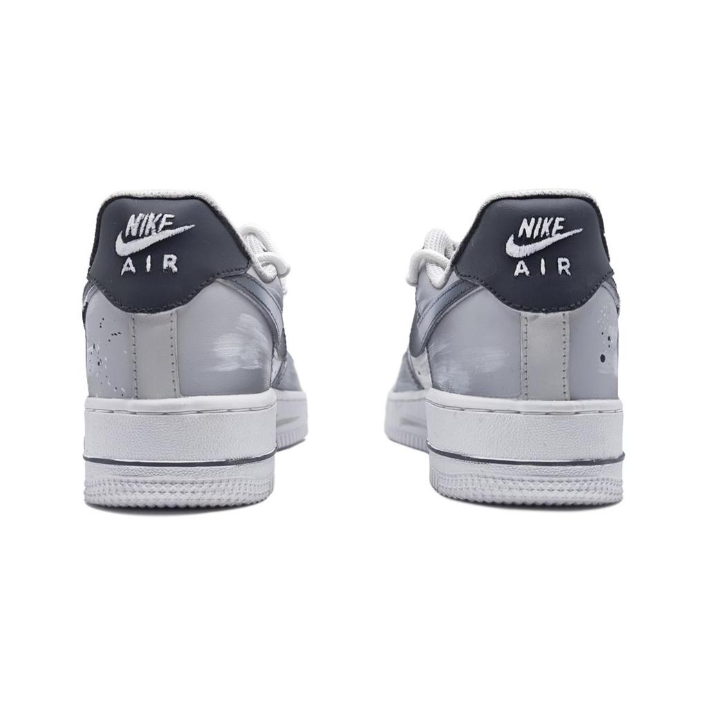 Nike Air Force 1 Graffiti Memory Slip Resistant Abrasion Resistant Low Top Skateboard Shoes Unisex Gray White CW2288-111(Team997-)