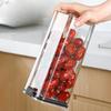 Square Transparent Storage Tanks for Grains and Cereals Kitchen Food and Snack Storage