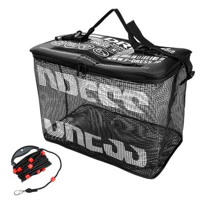 ROBE Pliable Flottante Stealth Noir Matériel de Pêche Seau à Matériel Écailleux, Noir, Grand, EVA, Sac Multifonctionnel, Étui, Fil de Pêche,