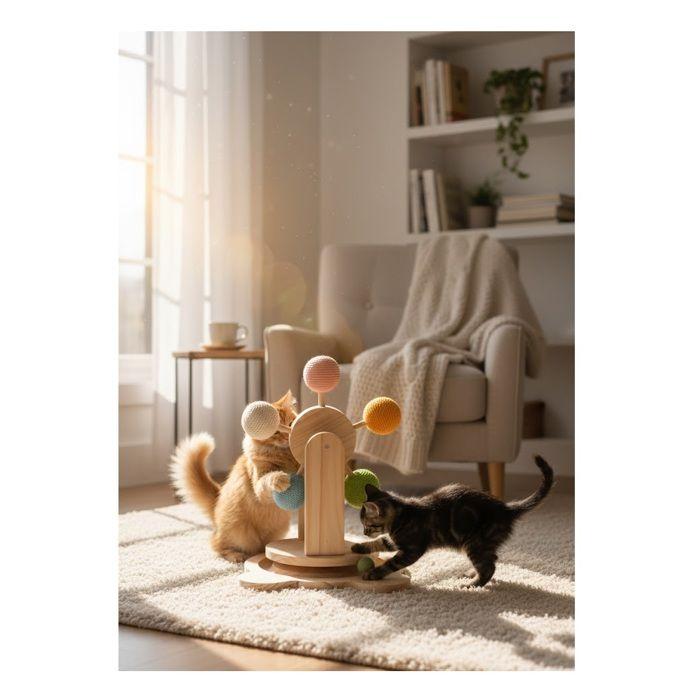 Jeu à griffer Chip Circuit avec balle 29 x 30 x 38 cm brun