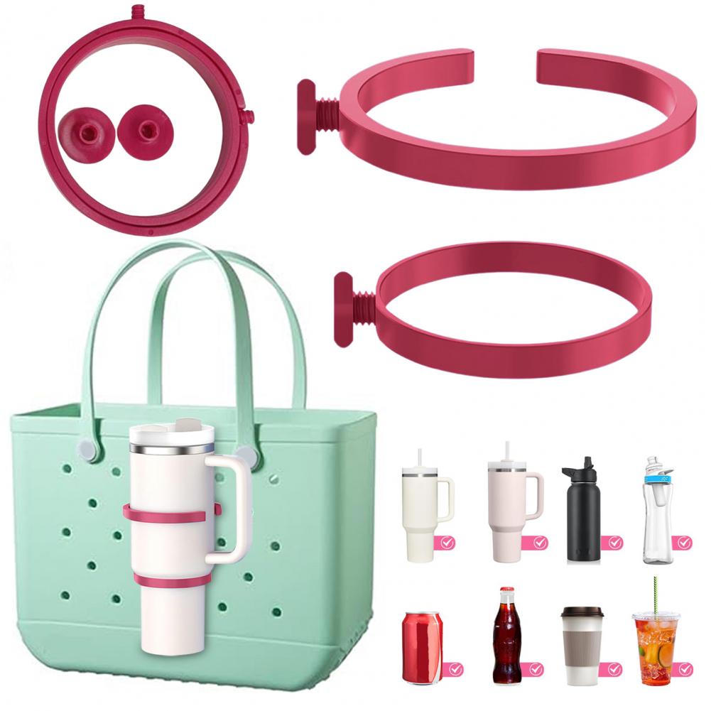 Cup Holder Attachment for Car Multi-functional Cup Holder for Bogg Bag with Handles Universal 3-in-1 Beach Bag for 30/40oz