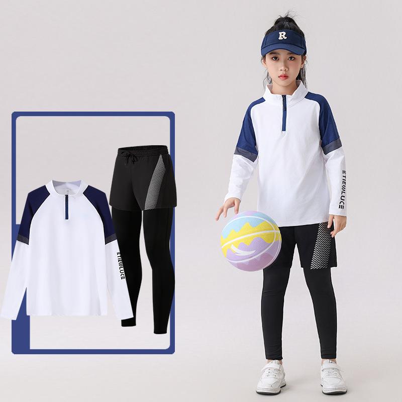 New children's badminton training clothes Girls' sports suits Boys' primary school students' table tennis net jersey competition printing