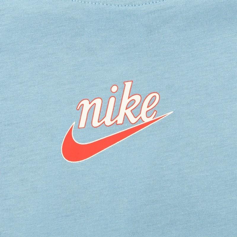 Nike Printed Logo Cartoon Pattern American Vintage Dopamine Crew Neck Short Sleeve T-Shirt Women T-Shirts Blue DV3204-494