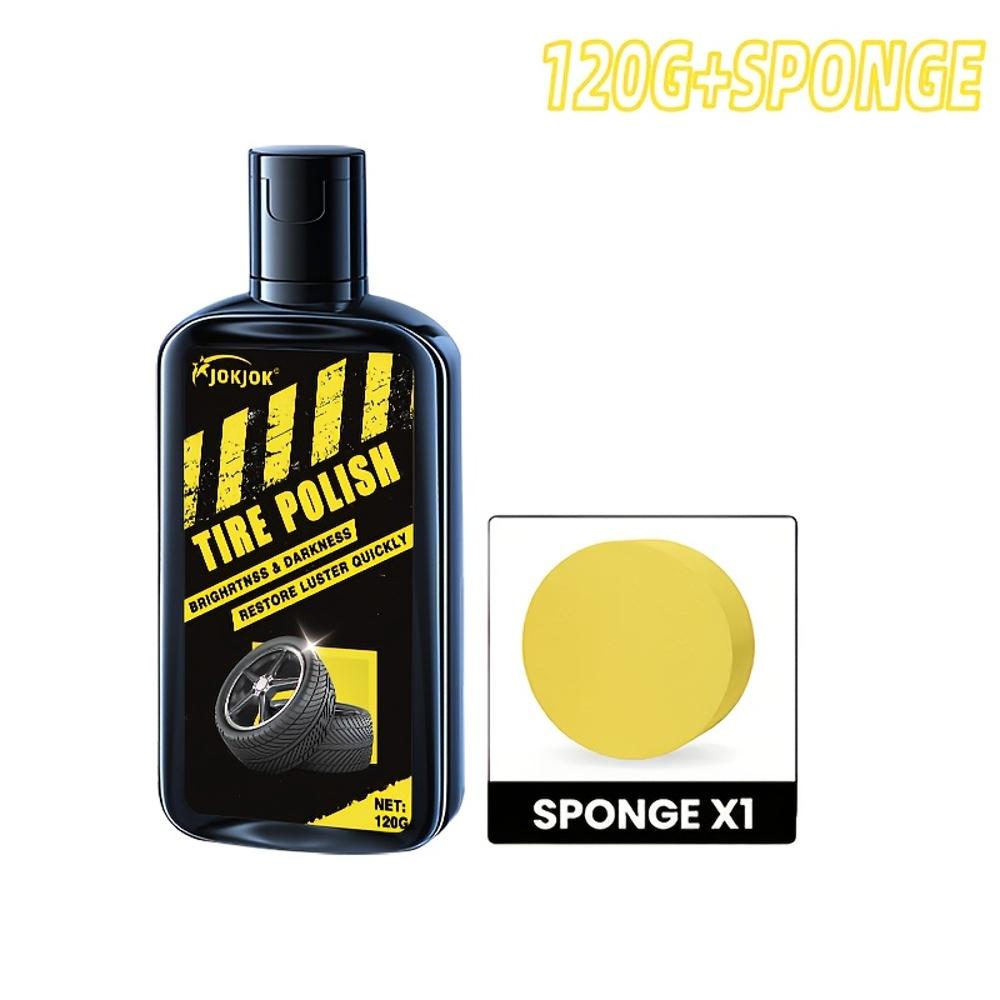 

JOKJOK Car Gloss Wax Set - Showroom Grade Gloss Effect, Durable & Fade-Resistant Formula for Tires, Bumpers, Engine Parts & Inte