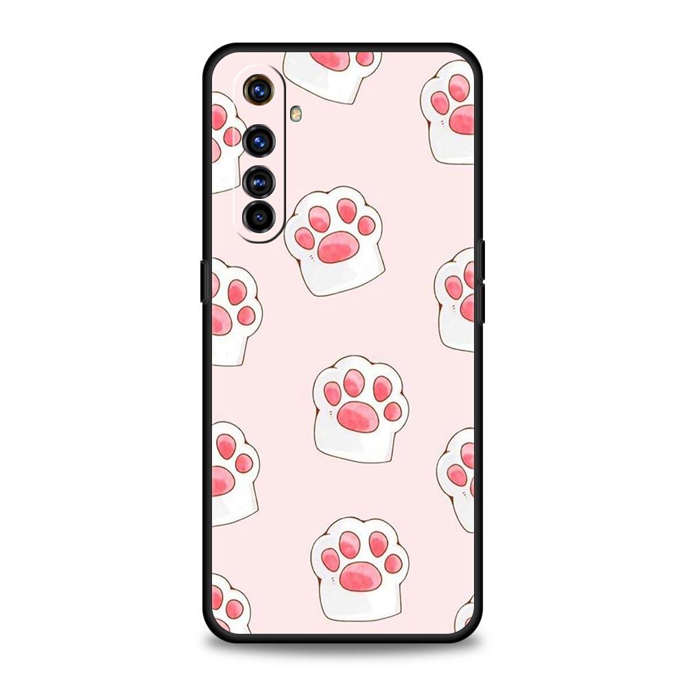 

Милый чехол для телефона Cat Dog Paw Love для Realme 12 11 10 9 8 5G 7 6 GT5 GT3 GT2 Pro Plus C21 C11 C25 C35 GT Neo 2 3 3T 5 Realme GT5
