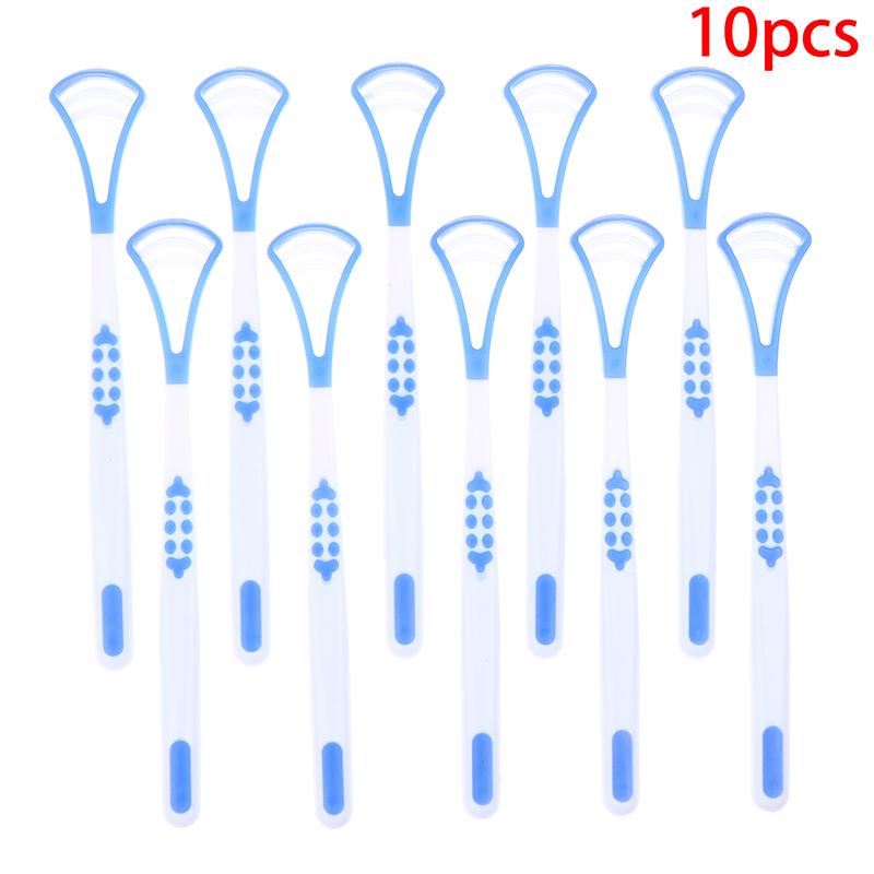5/10 Pcs Y Shape Silicone Tongue Scraper Brush Cleaning Food Grade Single Oral Care To Keep Fresh Breath