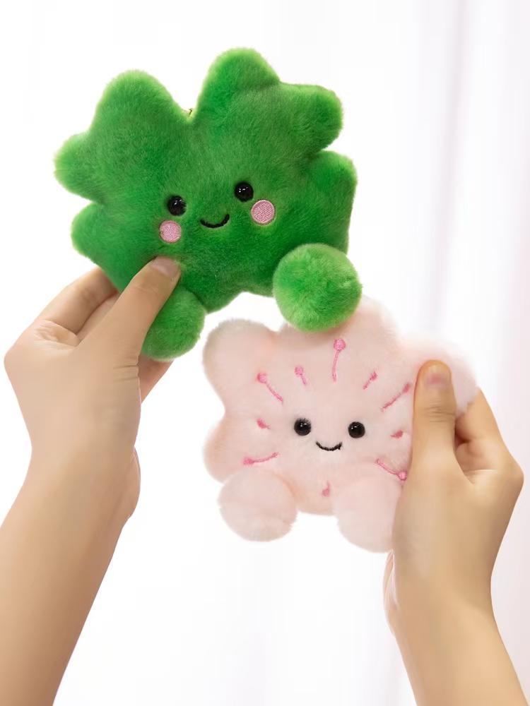 Smiling Series Keychain Plush Vegetable Toy, Cute Fruit Bag Charm Plush Toy Keyring, Soft and Cuddly Little Gift