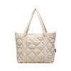 Borsa a tracolla casual da donna in piuma borsa a tote invernale a rombi
