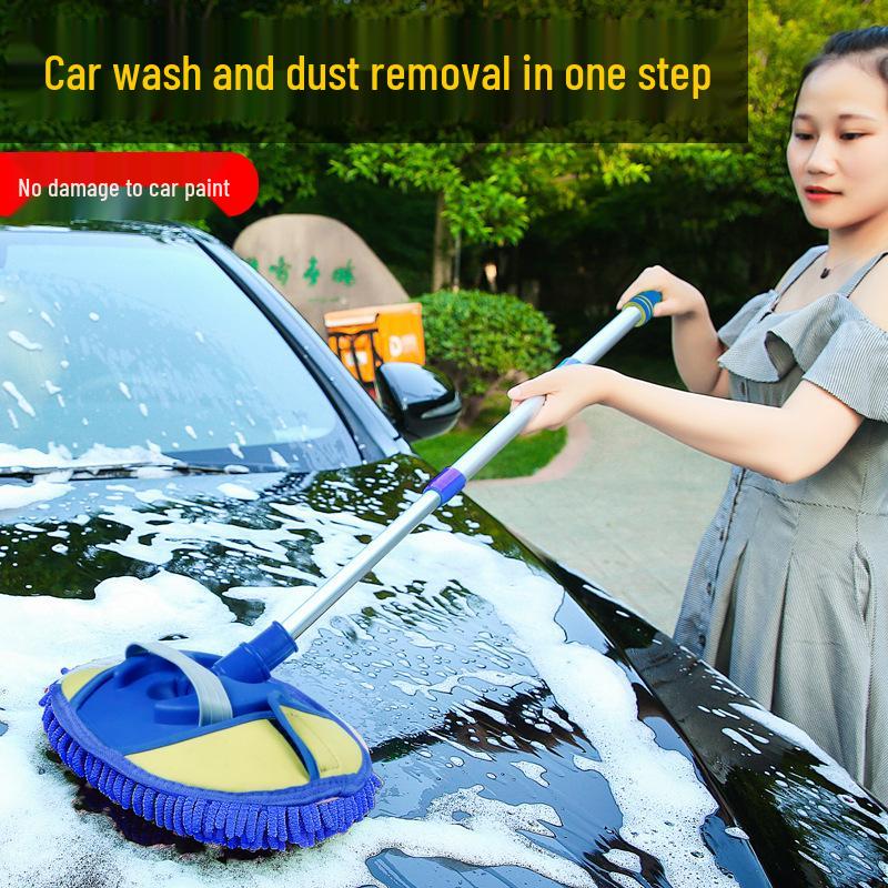 Car Duster and Wax Mop Brush - Multipurpose Cleaning Tool for Vehicles