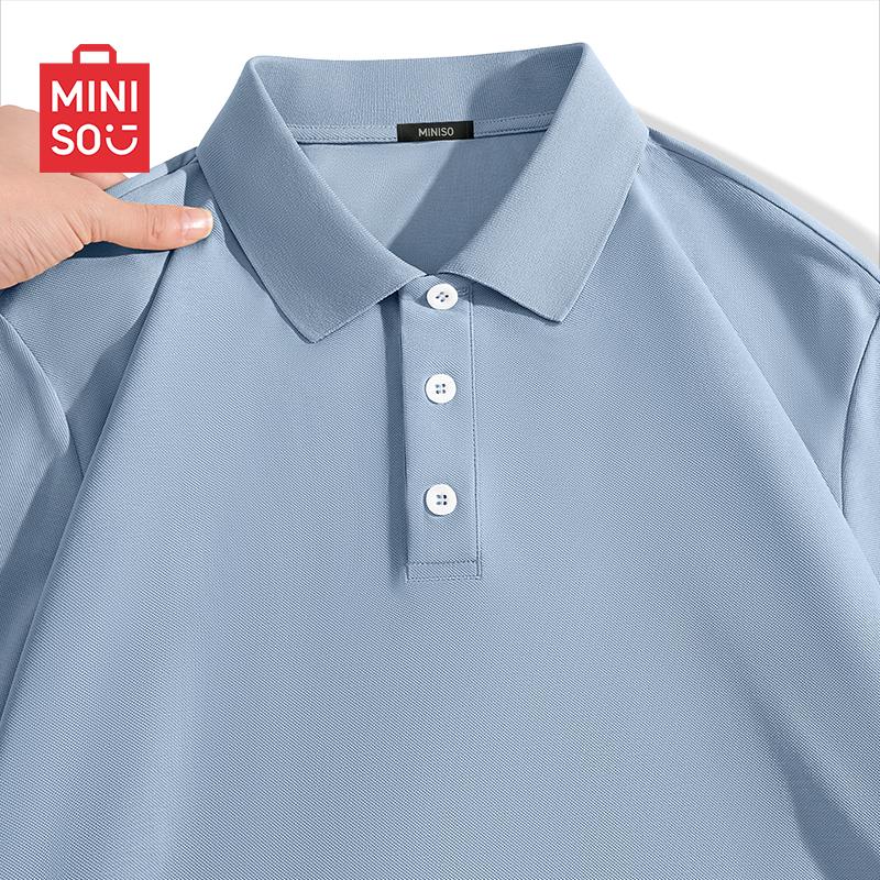 MINISO Men s Short Sleeve Casual Polo Shirt L
