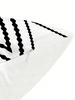 Black and White Geometric Pattern Printed Cushion Cover Soft Polyester Fabric Printed Decor Pillow Case for Bedroom, Living Room