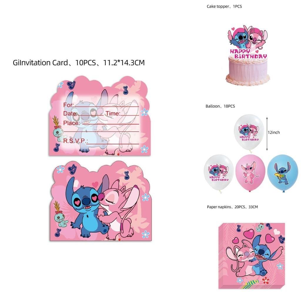 Lilo & Stitch Decorazioni Festa di Compleanno Forniture Striscione Topper per Torta Palloncini