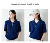 High-Quality Women's Pure Wool Short-Sleeve Lapel Sweater - Autumn/Winter 2025 - Commuting Loose Fit Knitwear Base Layer