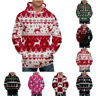 Loses bedrucktes Kapuzen-Sweatshirt für Herren, lässiges modisches Sport-Sweatshirt für Herren