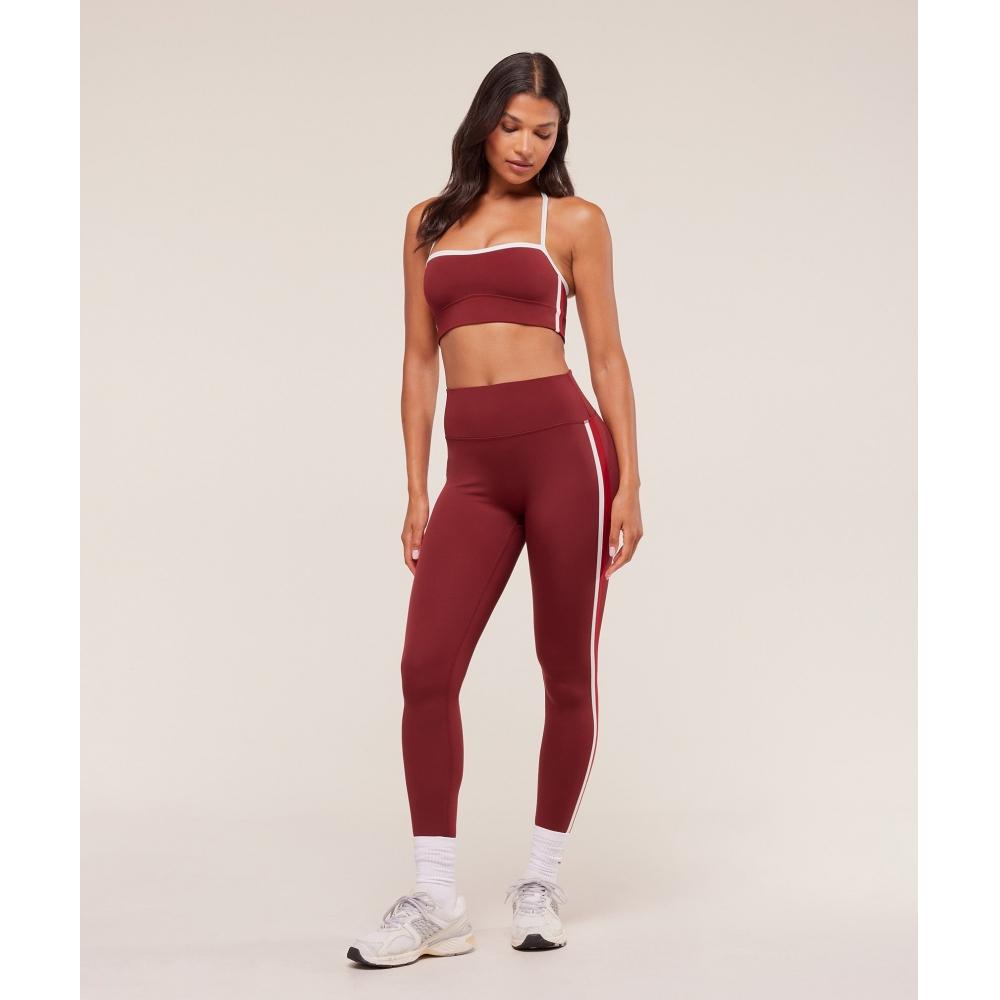 Gymshark Piping Sports Bra Sets Red Carmine Red Soft White B4c6h Rb8j