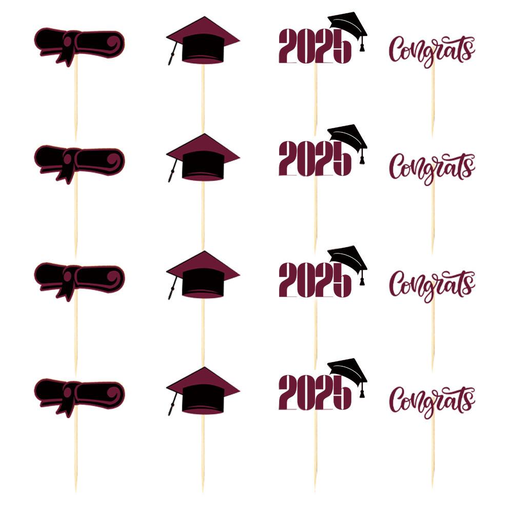 Cake School Graduation Decor With Colorful Paper Flags For Party Prop Venue