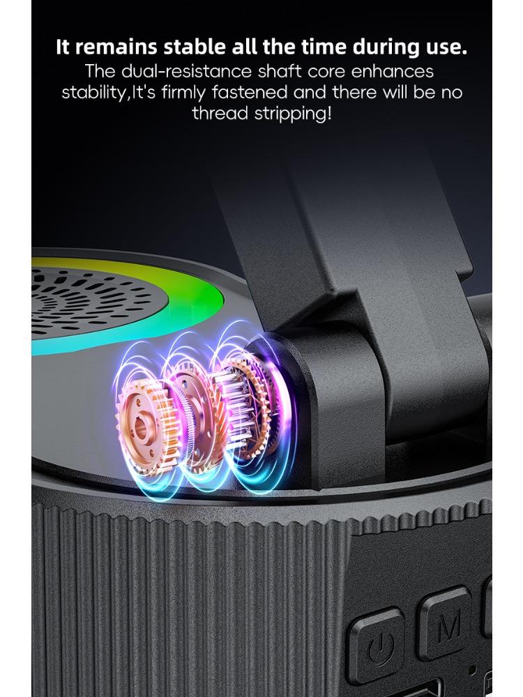 1Pc Smart Sensor Phone Holder Wireless Bluetooth Speaker Home Office Live Streaming Charging 5-in-1 Speaker