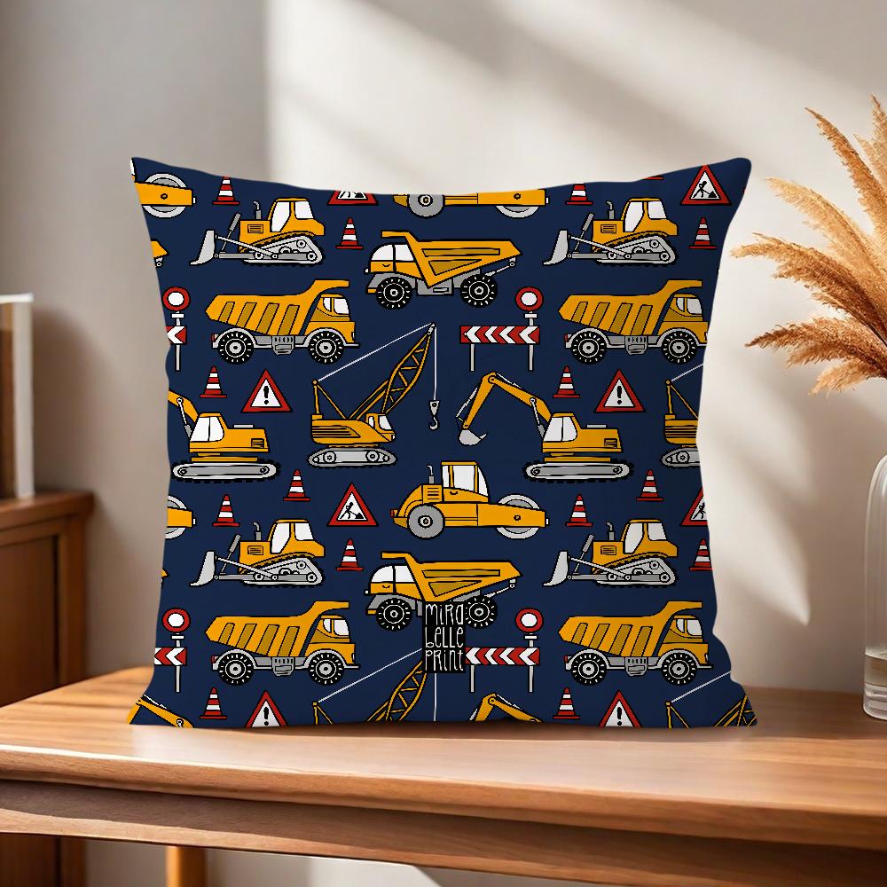 ART Transportation Cars Truck Boat Racing Soft Pillow Case for Sofa Living Room Home Office Decor Protective Covers Without