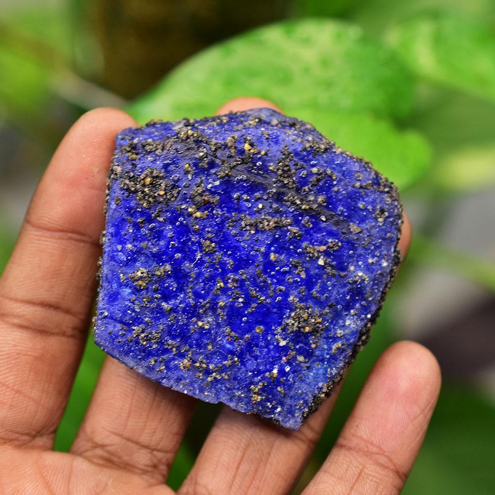 Natural Blue Sapphire Loose Gemstone Uncut Rough 288 Ct September Birthstone for Gem Collections