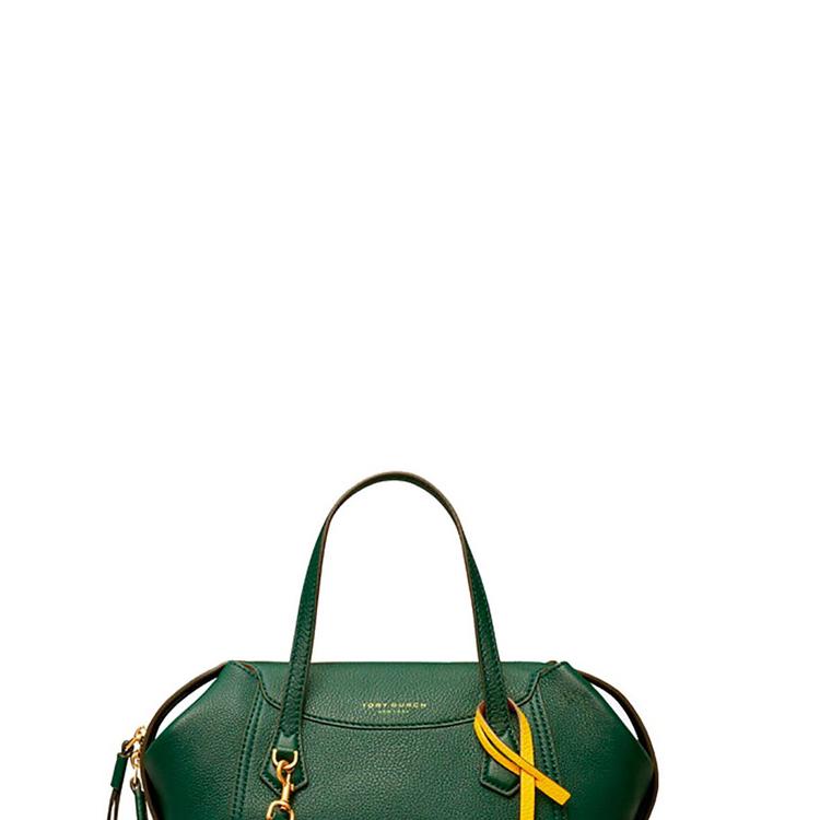 Tory Burch Tb Perry Series Brand Logo Leather Shoulder Crossbody Tote Bag Women Handbags Dark-Green 61169-304