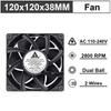 1Pcs 60mm 80mm 90m 120mm AC 110V 220V 240V 3 inch Dual Ball Plastic Universal Cooling Cooler PC CPU Fans Airflow For Computers