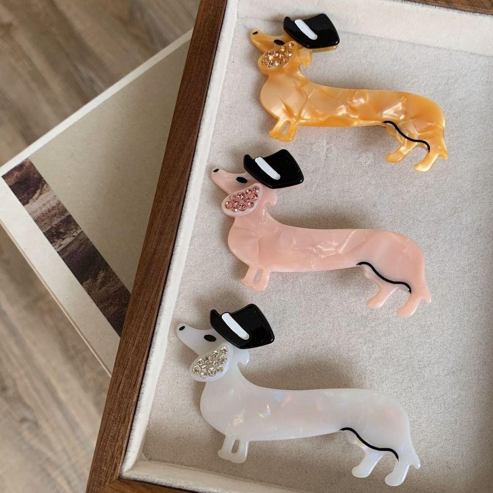 Korean Style Cute Duckbill Clip Dog Shape Lovely Barrettes Fashion Cartoon Hairpin  Female