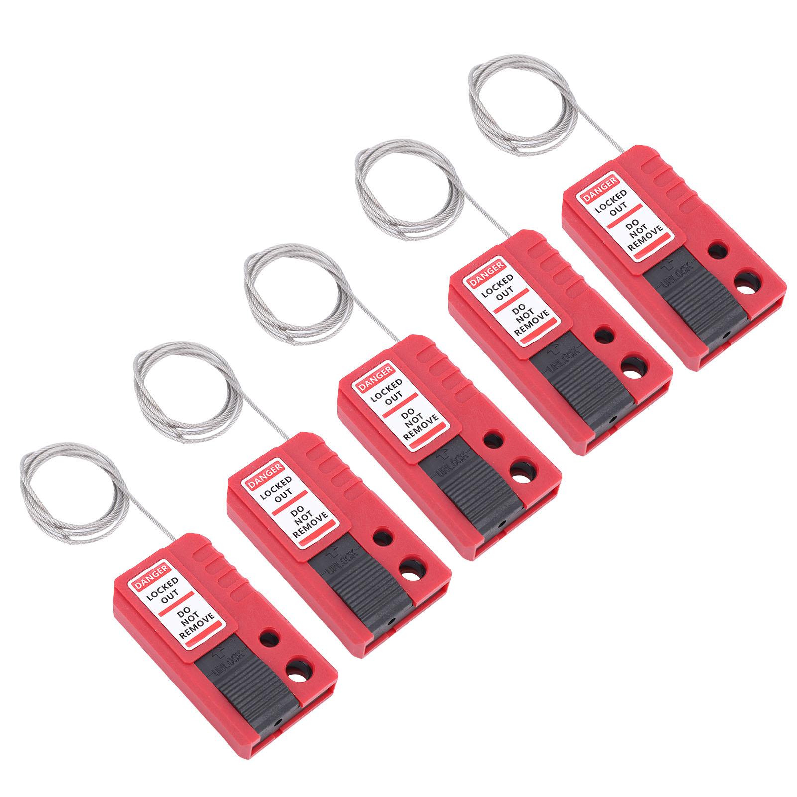 Lockout Tagout Cable Lock Multifunctional Adjustable Industrial Loto Micro Cable Lock for Machinery