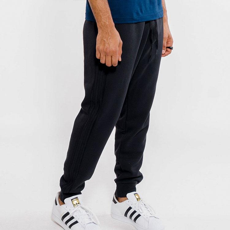 Adidas Classic Logo Drawstring Fleece Sweatpants Men Bottoms Black FI1476