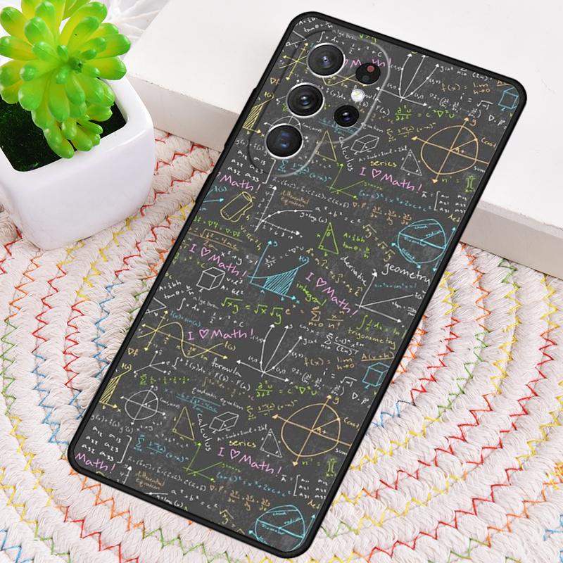 Brains Geek Science Math Physics Formulas Phone Case for Samsung Galaxy note 10 pro S26 Ultra S23 S24 FE S25 S21 S22 PLUS Cover