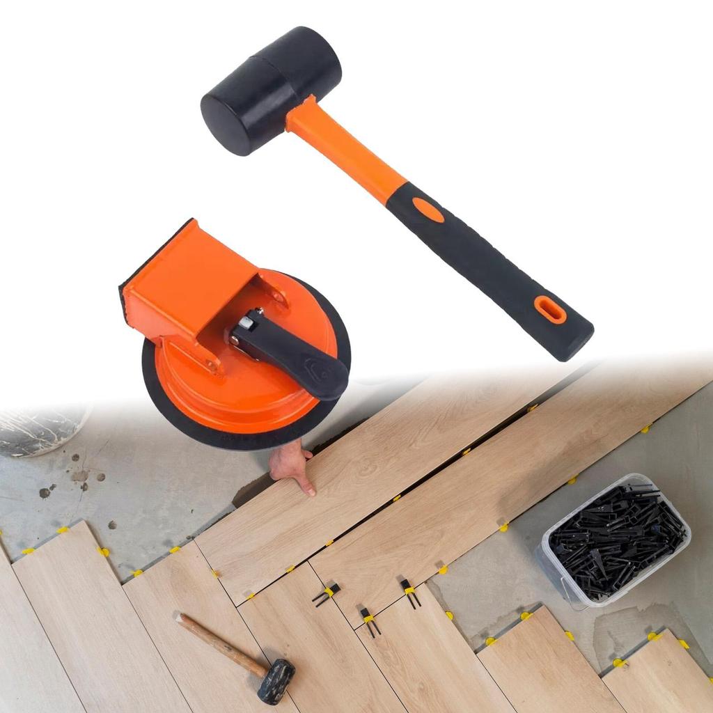 Floor Joint Repair Tool: Ergonomic Mallet, Secure Suction Cup, Correction Tool for Vinyl, Wood,