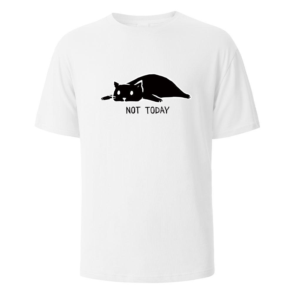 Not Today Funny Printed Tshirts For Men 100 Cotton Summer Breathable Comfortable Tops ShortSleeved Oneck Basic Men Clothing S