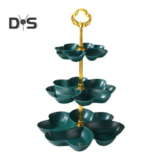 

Фруктовая корзина-подставка для кухонной столешницы, 3-х уровневая, экономящая место подставка для фруктов, поднос для еды, органайзер для фруктов, закусок и десертов чёрный