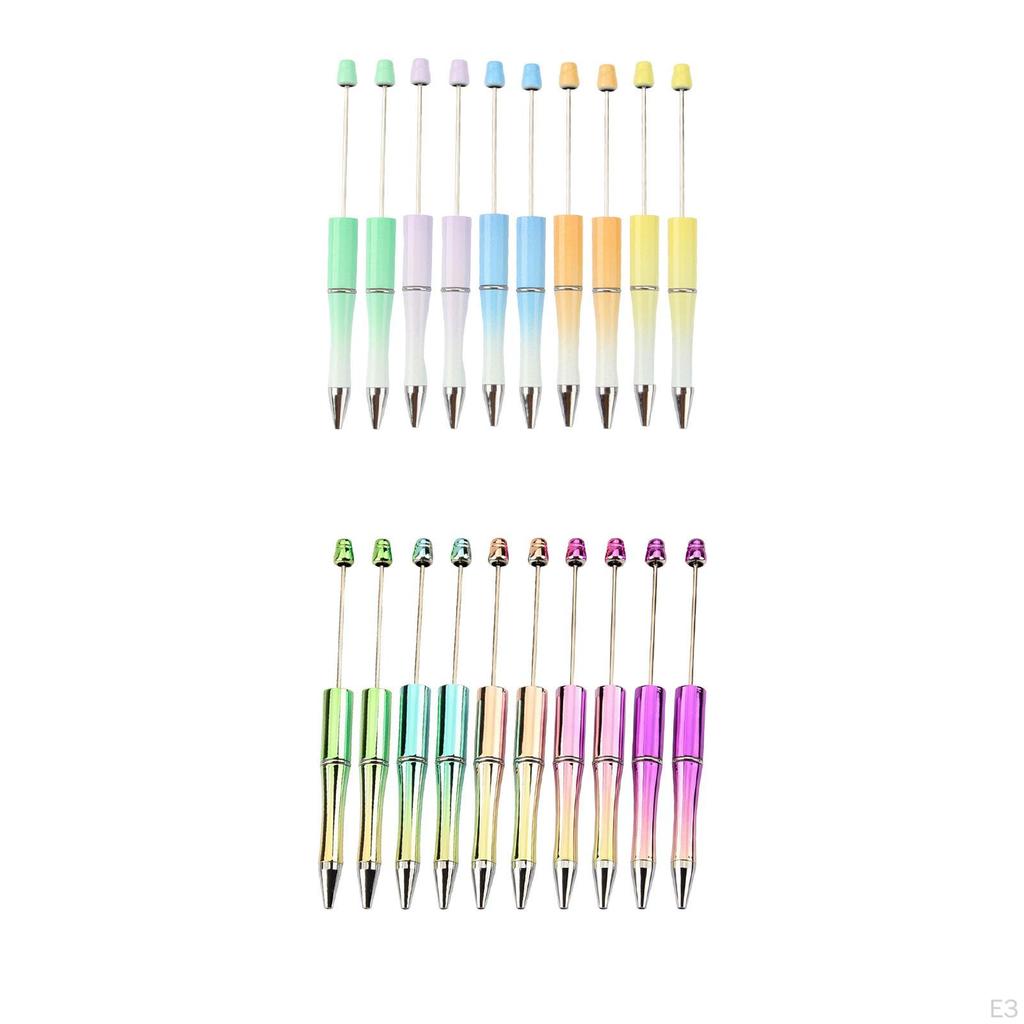10 Pcs Beadable Pens DIY Set for Classroom Drawing Writing Journaling