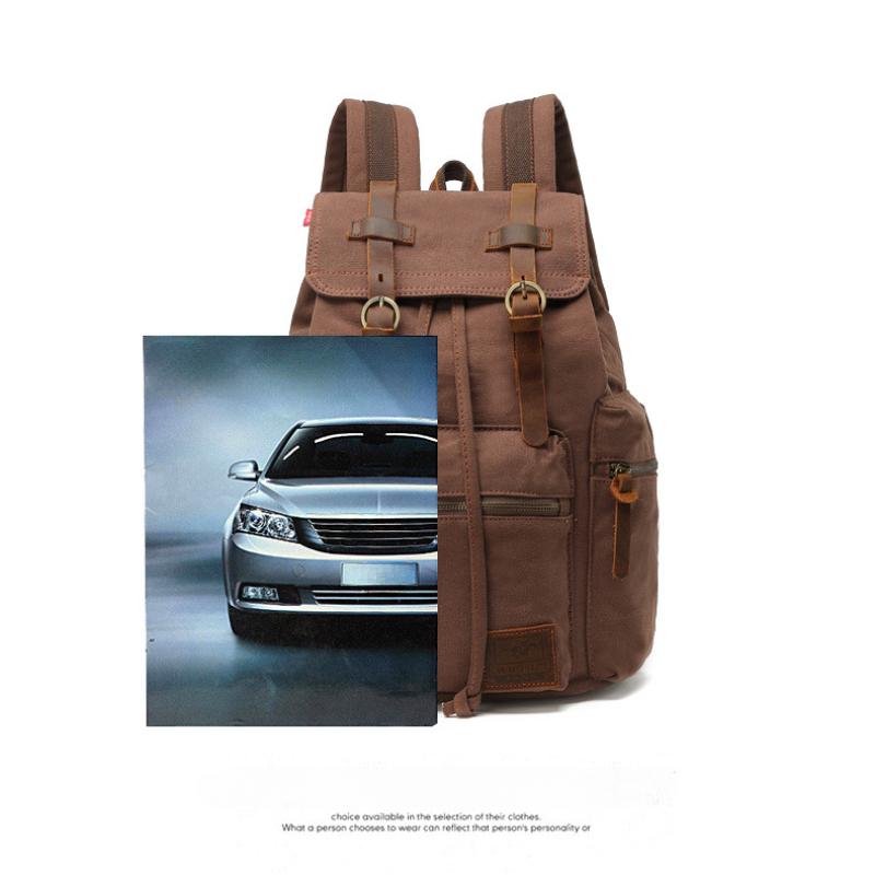 European and American Retro Men's Backpack New Canvas Shoulders Bag Outdoor Travel Computer Bag Student Schoolbags for Boy Father's Day Gift
