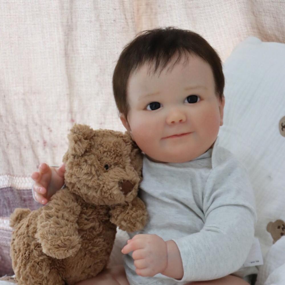 Roztomilé velké realistické tlusté panenky Bebe Reborn ČERVEN Awake 60 cm látkové tělo Živé panenky pro novorozence Cosplay Boy Baby Toy Doll Lifelike Simulation Dolls