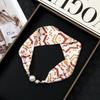 Chinese retro multi-functional magnetic women's silk scarf small strip diamond magnetic buckle small scarf