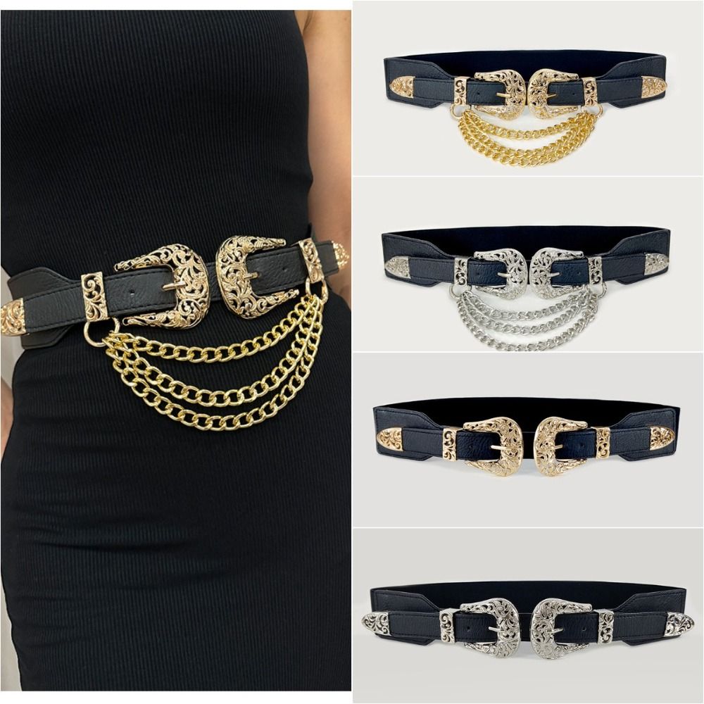 Adjustable Waist Cincher Wide Elastic Waist Belt Fashion Waist Belt Adult