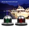 2Pcs Red + Green Stainless Steel 12/24V Marine Boat Yacht LED Navigation Light