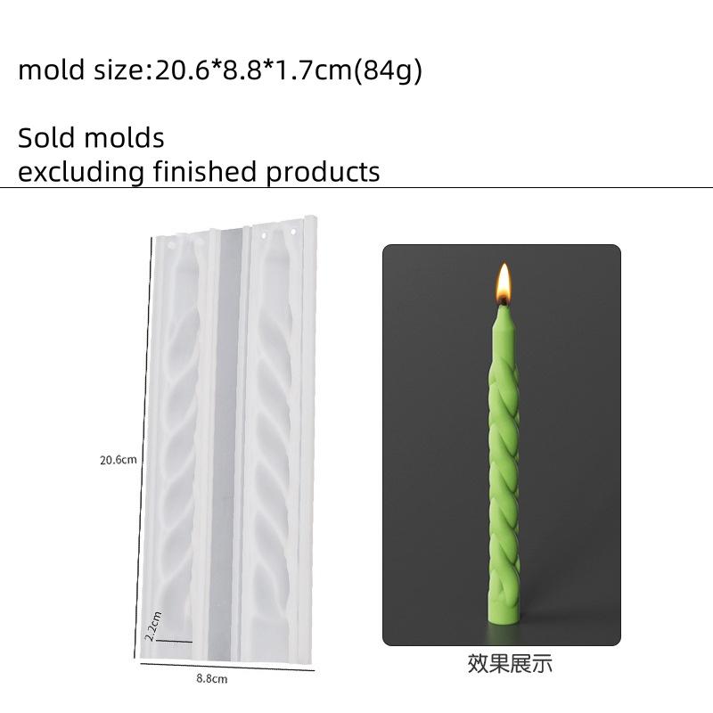 Geometryczna Spiralna Świeca Forma Silikonowa DIY Skręcona Świeca Woskowa Forma Silikonowa Narzędzia do Dekoracji Domu Geometryczne Materiały do Wyrobu Świec