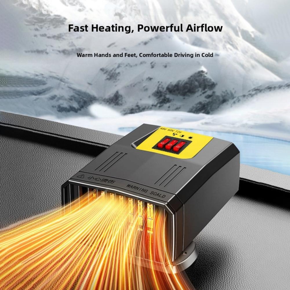 Fog Prevention Car Defogger Winter Driving Black Compact Design Car Heater Car Heater Compact Practical Design