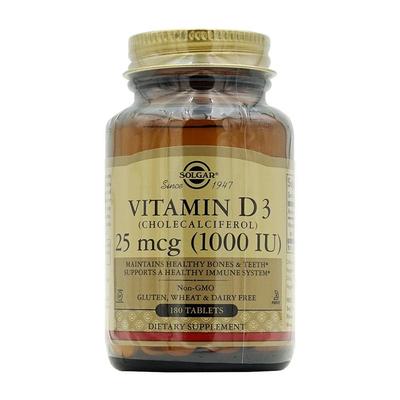 Vitamin D3 (Cholecalciferol) 1000 IU, 180 Tablets