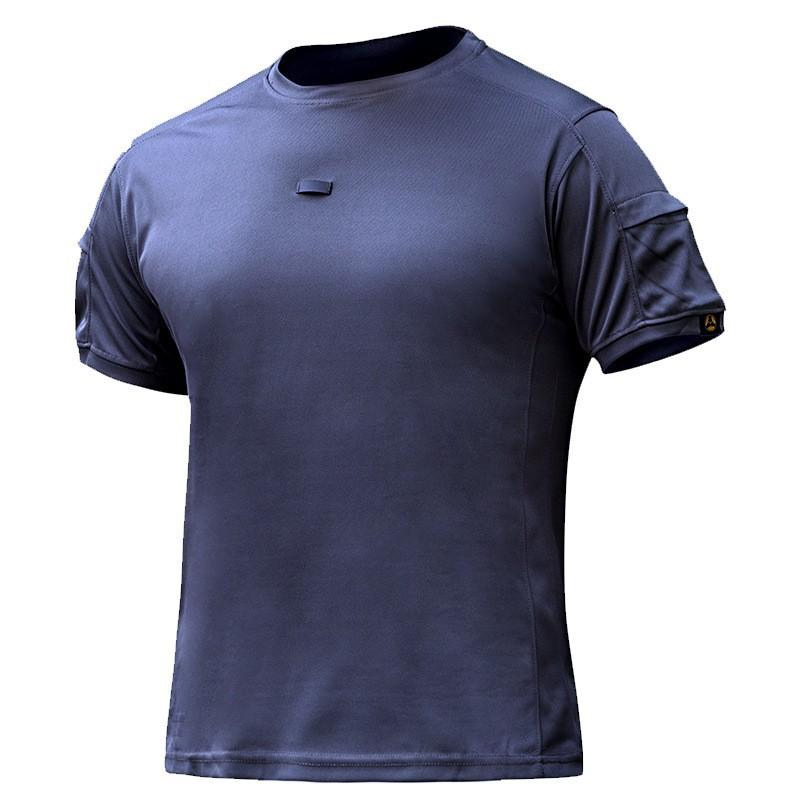 

Huanlong Round Collar 2nd Generation Quick-drying Short-sleeved Men s Outdoor Clothing Sportswear T-shirts XL темно-синього кольору