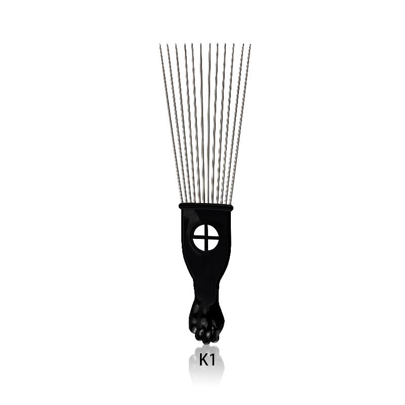 Graffiti Print Steel Needle Styling Comb with Pointed Tail