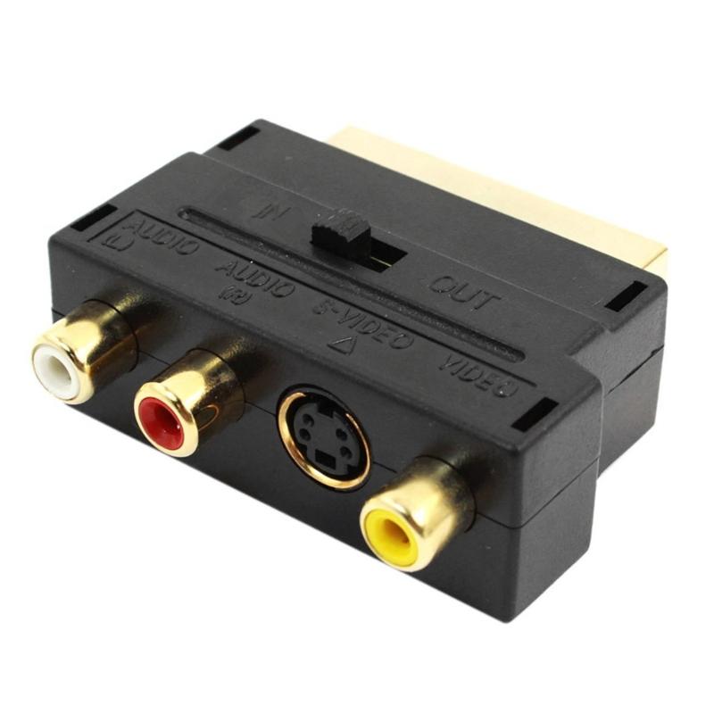 

SCART Adapter Connector For AV Signal Transmission Between TV Player & Gaming Devices Converter Plug 1