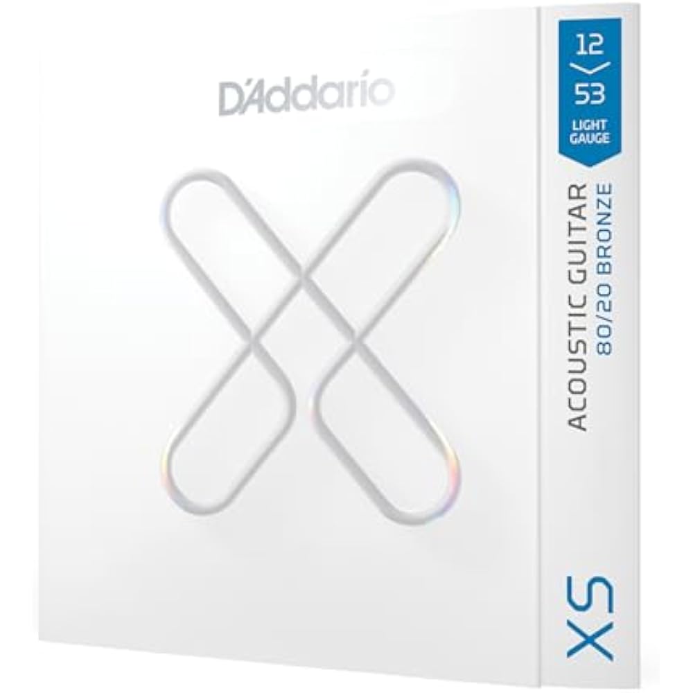 D'Addario Daddario Acoustic Guitar Strings XS Coated Strings 80/20 Bronze Light .012-.053 XSABR12...