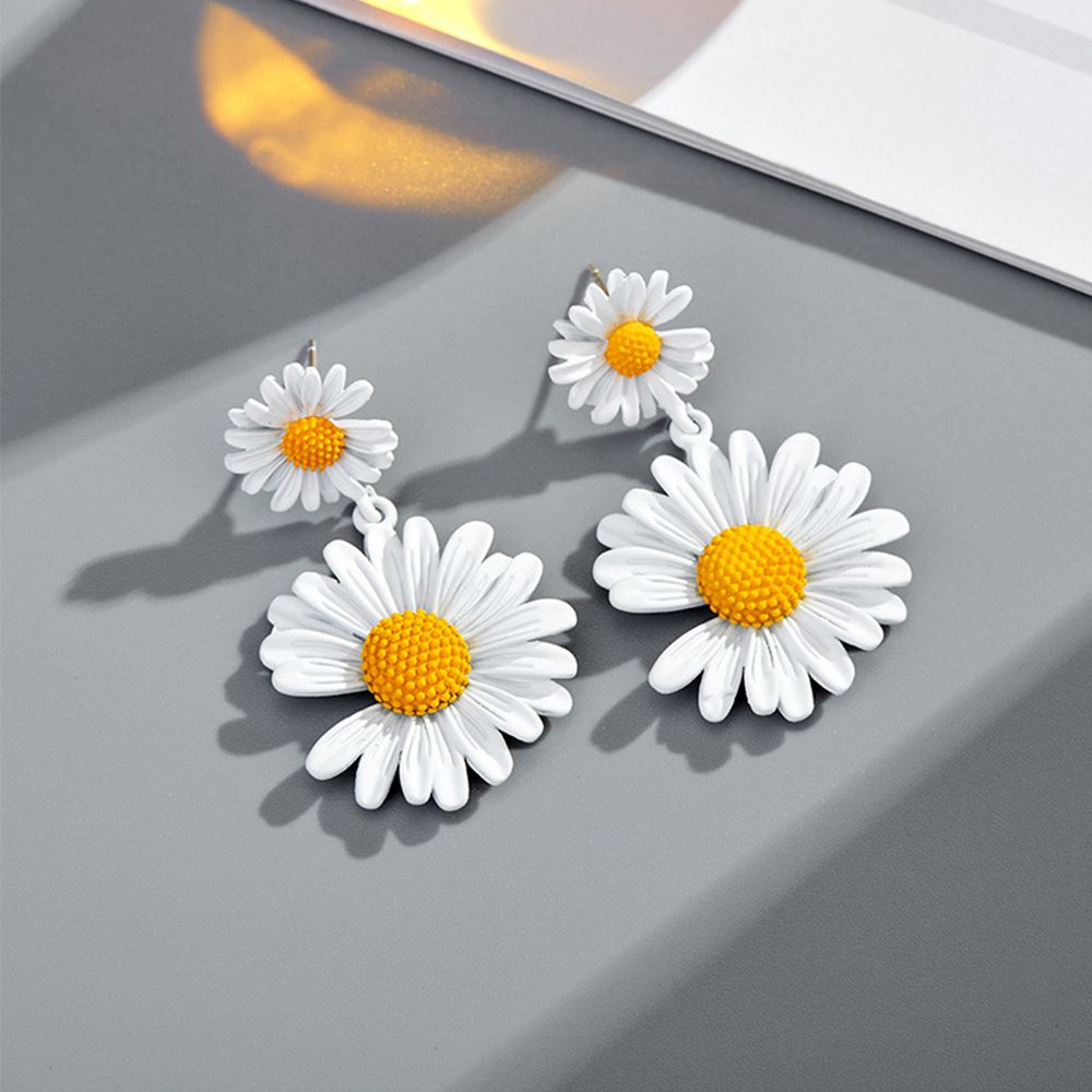 Koreanische Persönlichkeit Niedliche Blume Daisy Ohrringe Tropfen Ohrringe Baumeln Ohrringe Modeschmuck