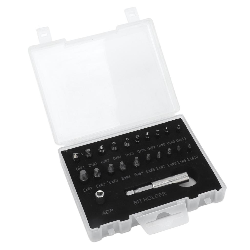 Schraubenausdreher-Set Chrom-Vanadium-Stahl Beschädigte Schrauben Bolzen Ausdreher Werkzeugsatz mit Aufbewahrungsbox