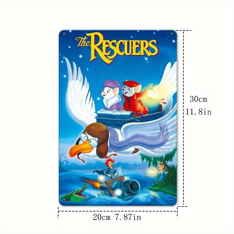 1pc "Rescuers" 20.32x30.48 Cm Metal Wall Art, Vintage Style, Multipurpose, No Electricity Needed, Easy Mounting, Ideal for Home
